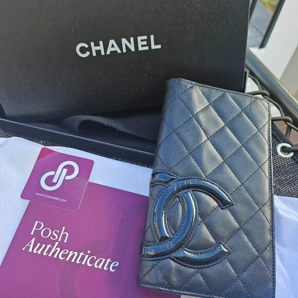 CHANEL Cambon Line CC Black Calfskin Leather Quilted Long Wallet - Picture 3 of 12